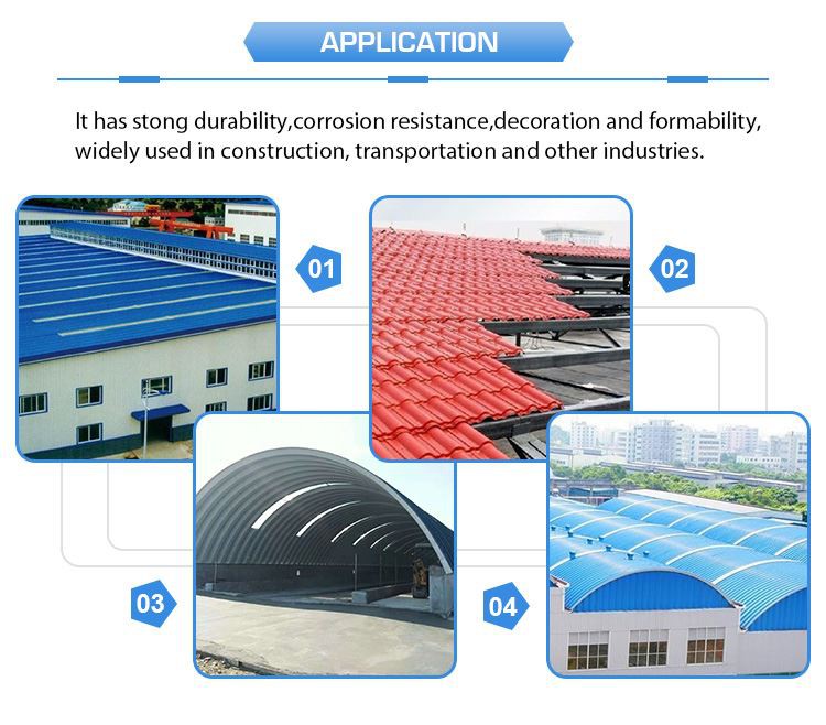  Building Material Aluzinc Roof Corrugated Sheet application
